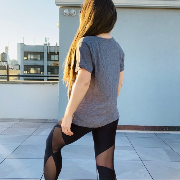 Madewell Gray Basic T-hirt V-Neck Drop Shoulder Top Shirt Oversized Plus - Picture 11 of 16